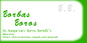 borbas boros business card